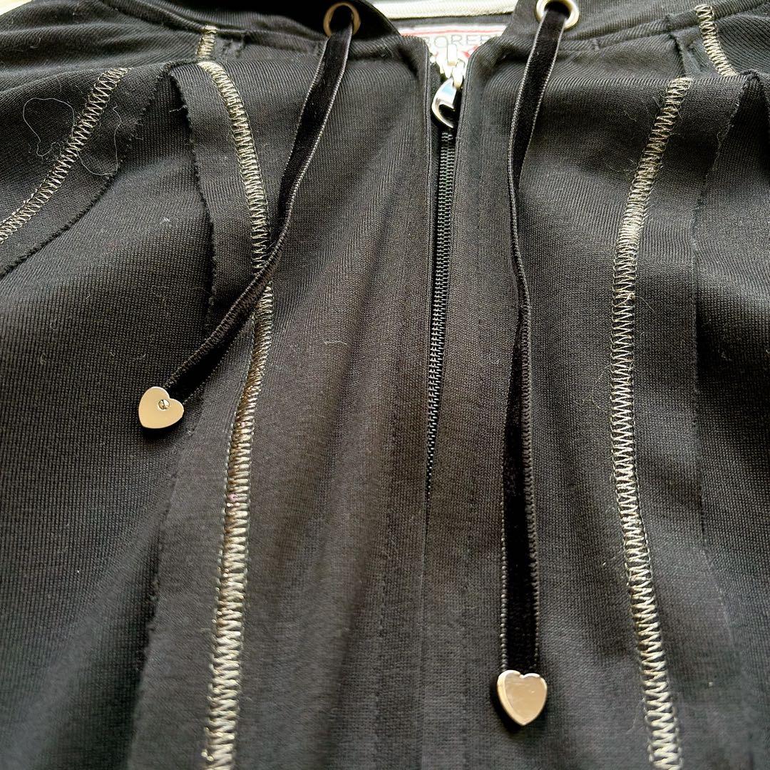 ALBEROBELLO アルベロベロ ブタさん カットソー切替パーカー ビジュー