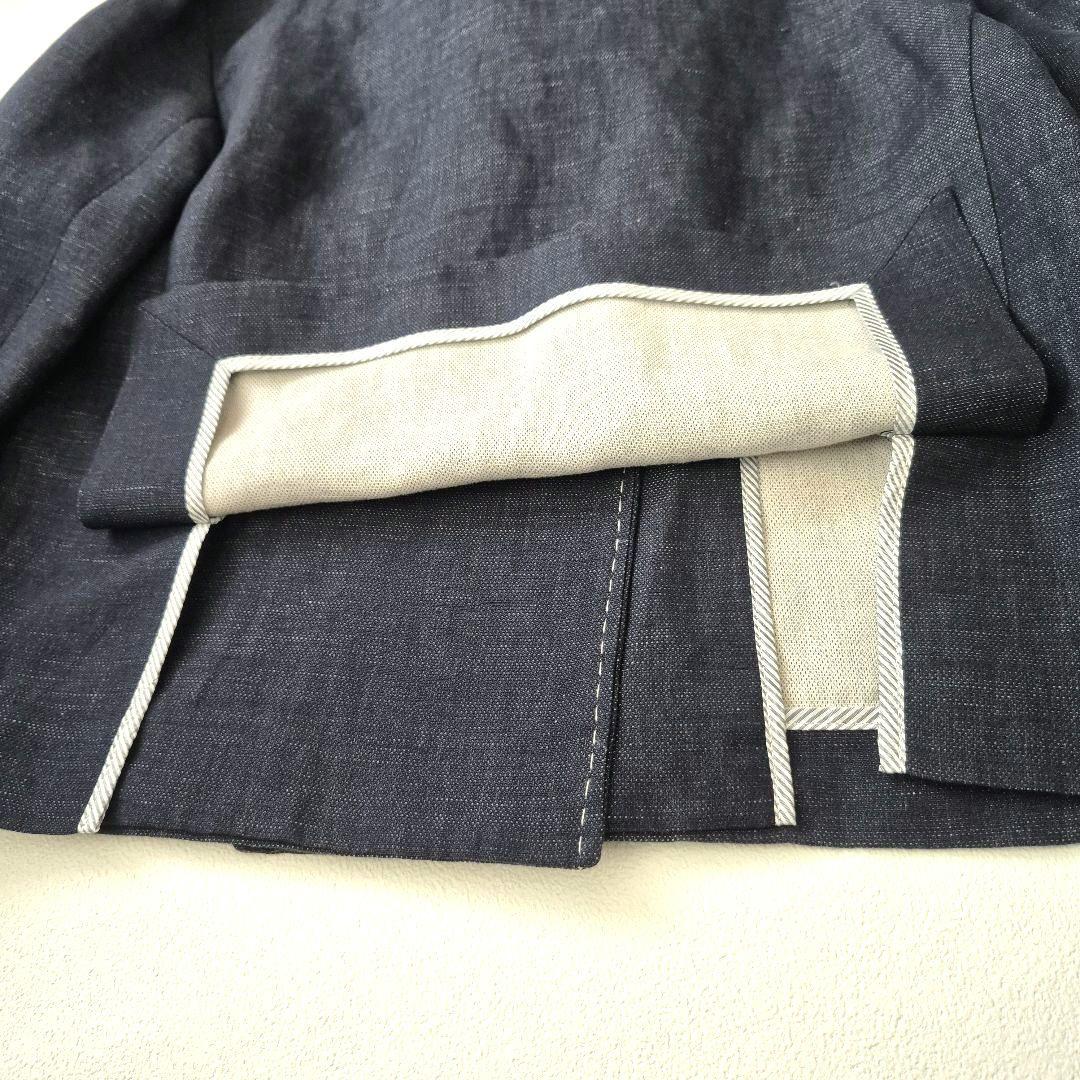 MaxMara ジャケット　ダブル　リネン　デニム ショート丈 36