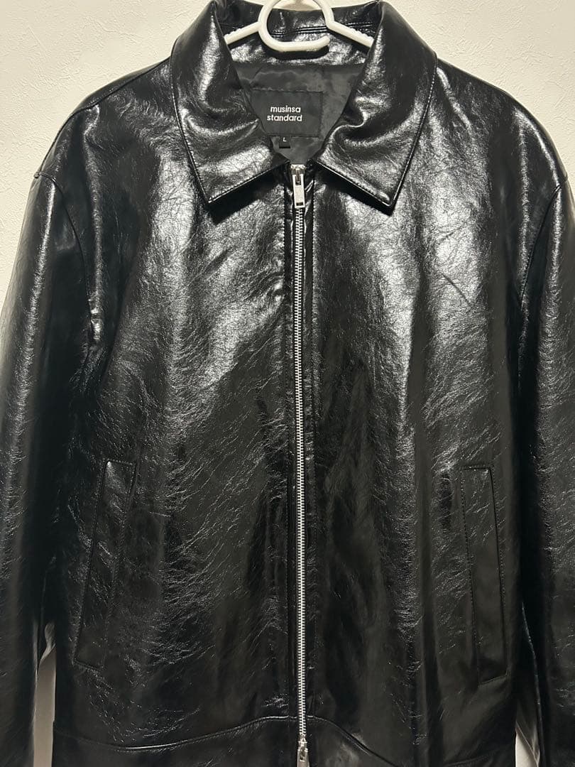 musinsa standard レザージャケット　L ムシンサ 合皮　韓国古着