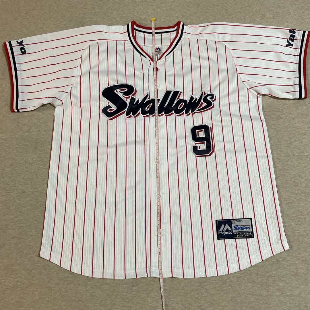 東京ヤクルトスワローズ レプリカユニフォーム 塩見 泰隆 9番ストライプＬホーム