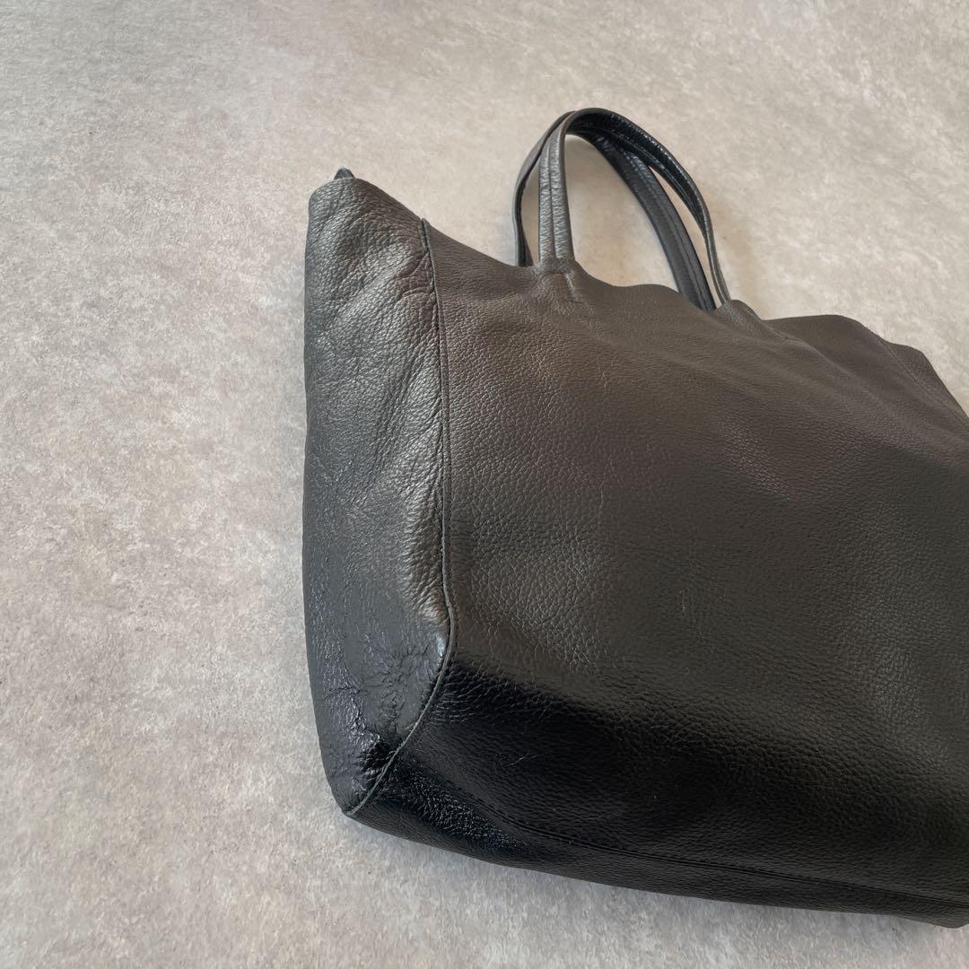 新品同様 BEAMS Light レザー トートバッグ ブラック