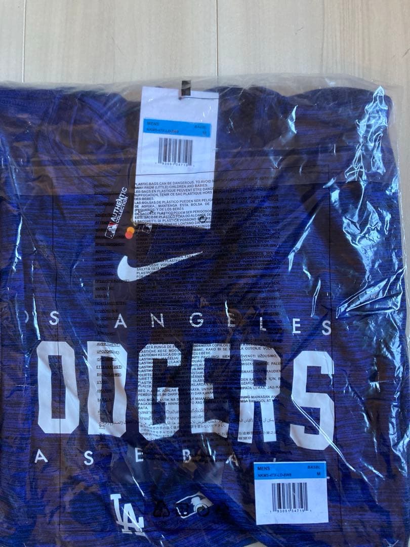 海外M：ドジャース オーセンティックコレクション　Tシャツ　ナイキ　MLB公式