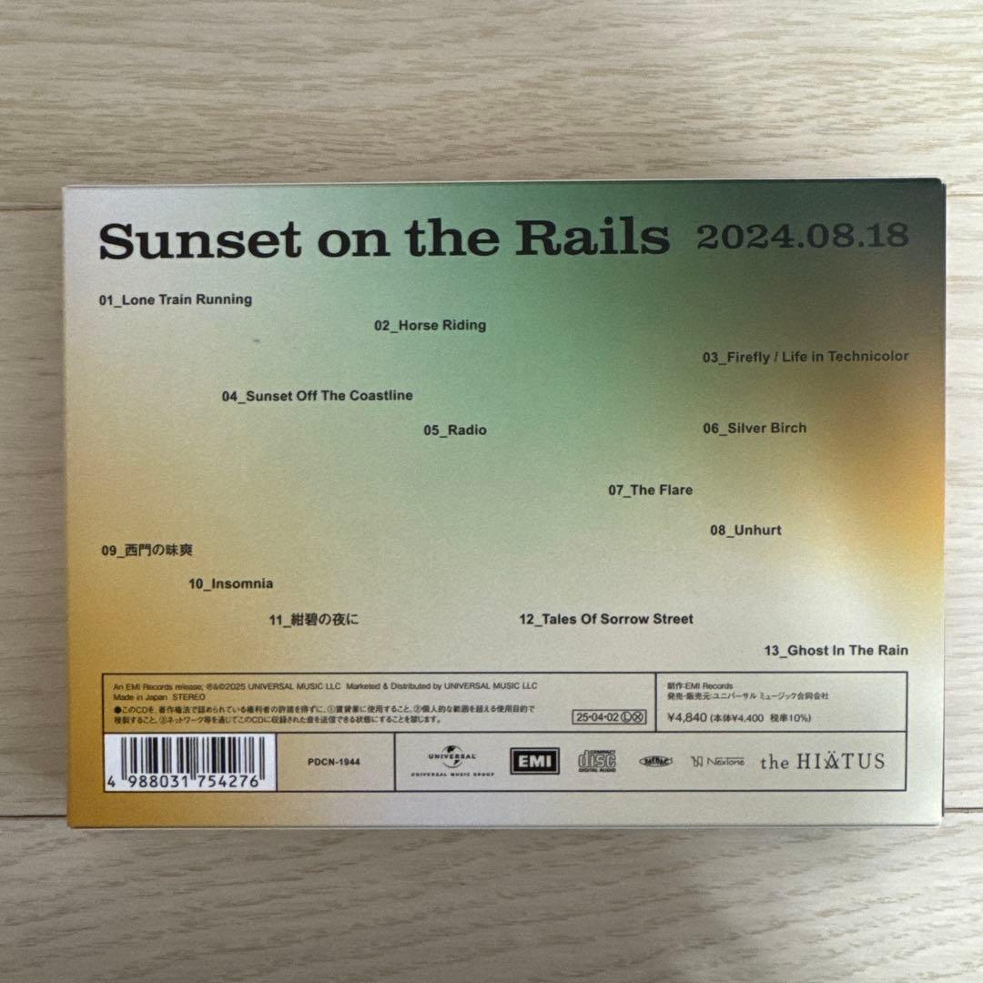 the HIATUS受注生産限定盤Sunset on the Rails