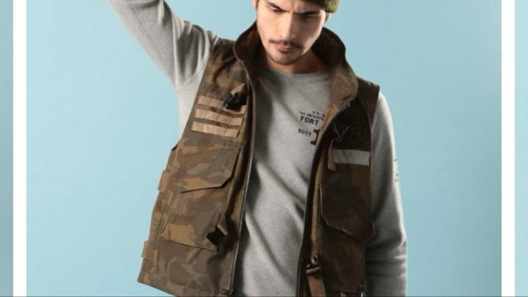 AVIREX Military Camp ライフジャケット XLサイズ 迷彩新品