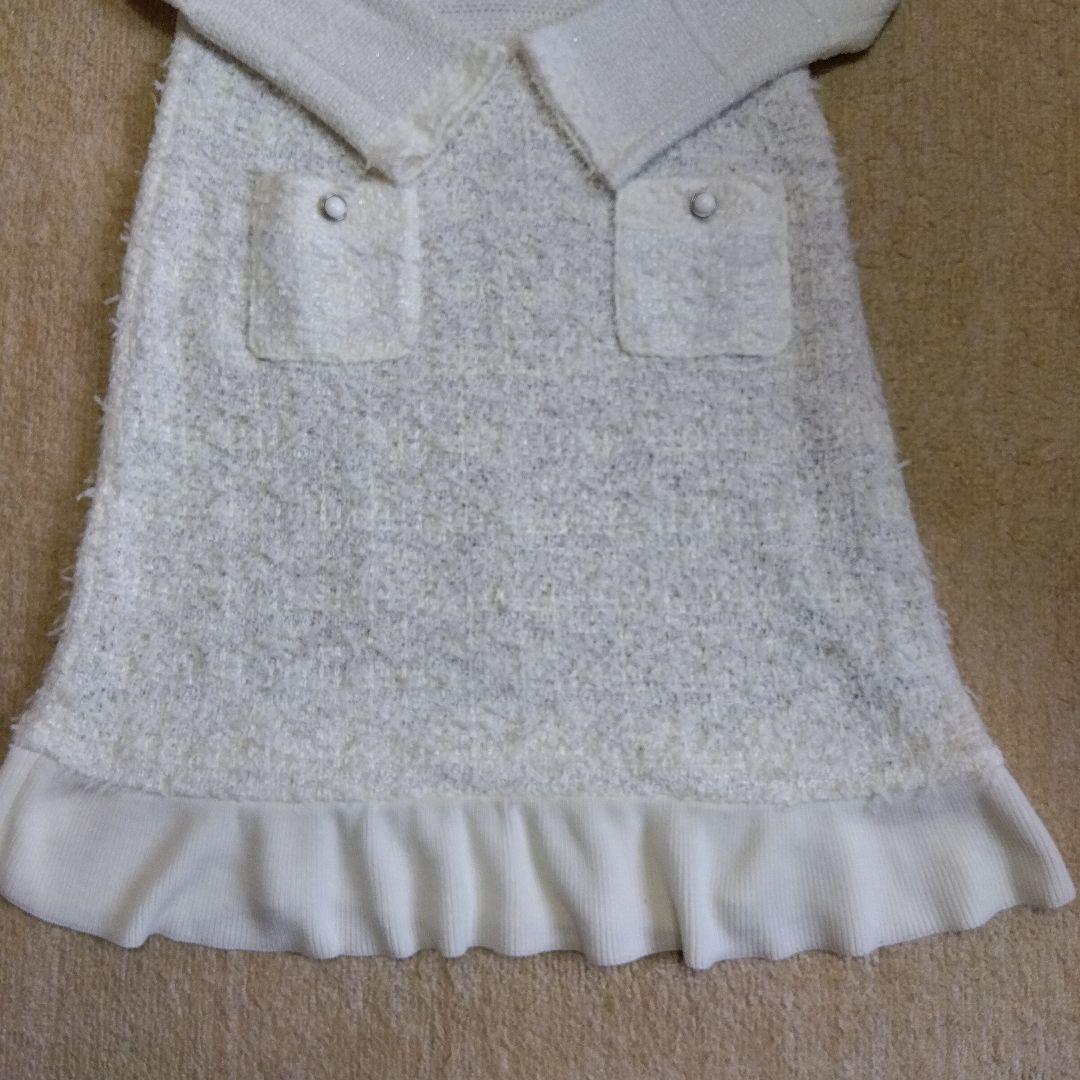 美品　TO BE CHIC　ツイード　ニット　ワンピース