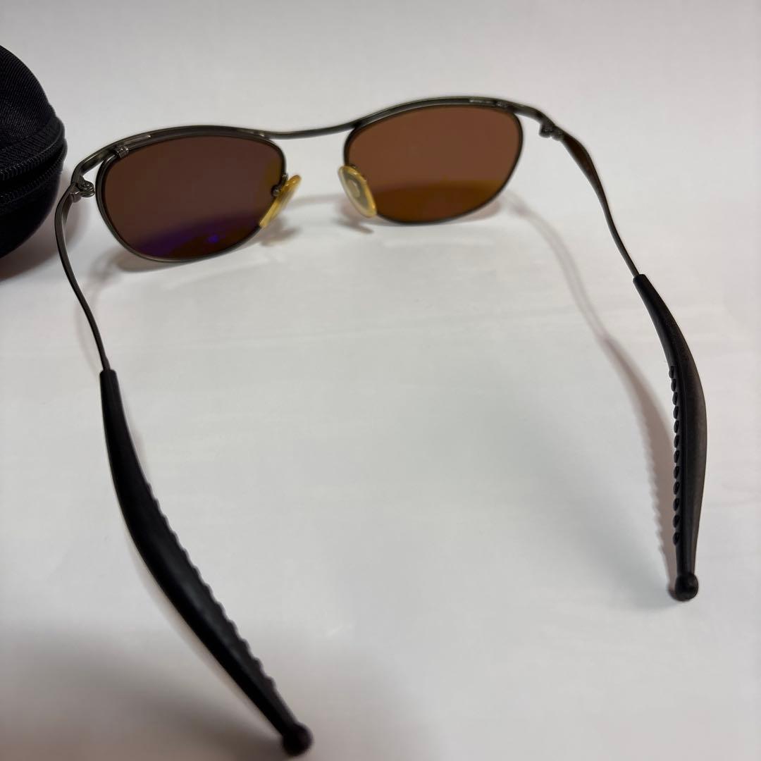 ブラウンレンズ メタルフレーム サングラス ケース付き