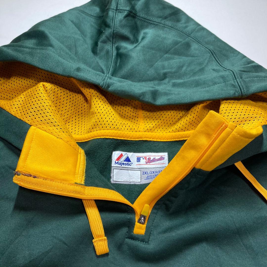 アスレチックス MLB　パーカー　2XL　Majestic　野球　メジャーリーグ