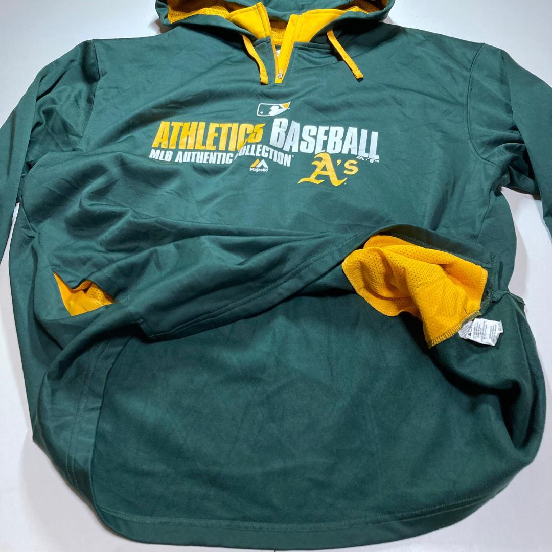 アスレチックス MLB　パーカー　2XL　Majestic　野球　メジャーリーグ