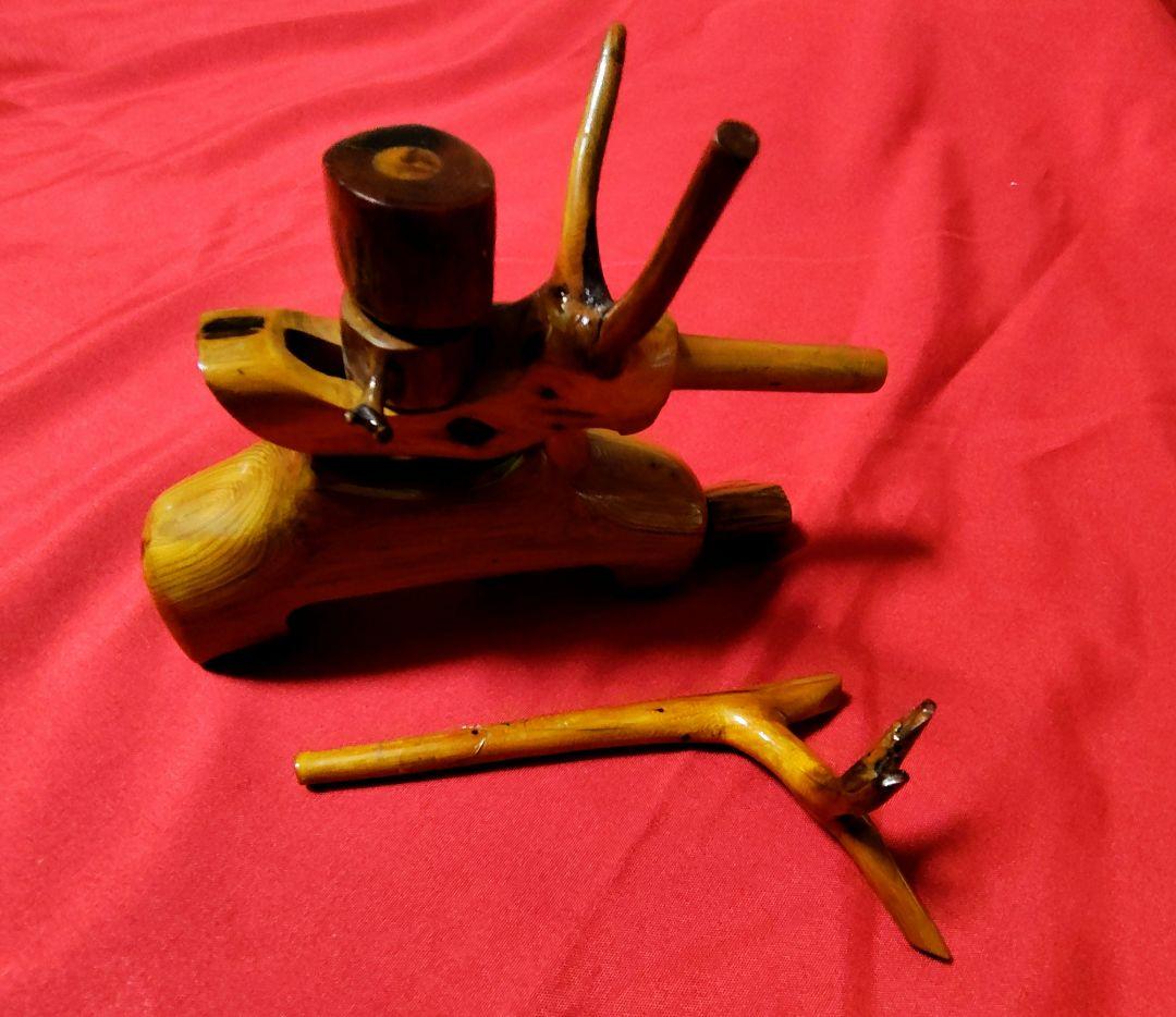 ヘラブナ釣り★小型杜松弓型万力・竿枕・短竿オススメ！234一点物です