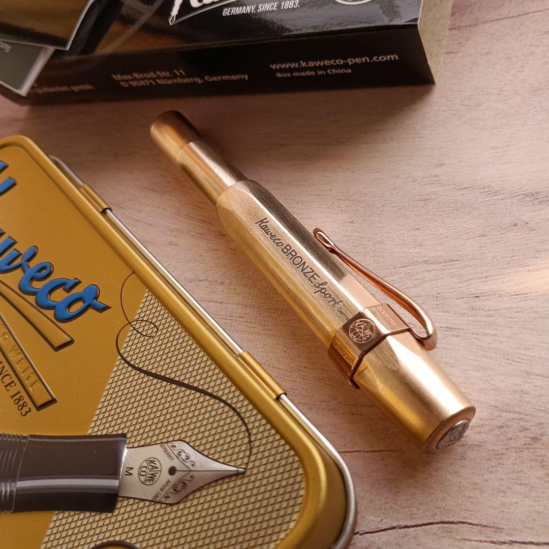 カヴェコ KAWECO ブロンズスポーツ万年筆 Mペン先 クリップ付き