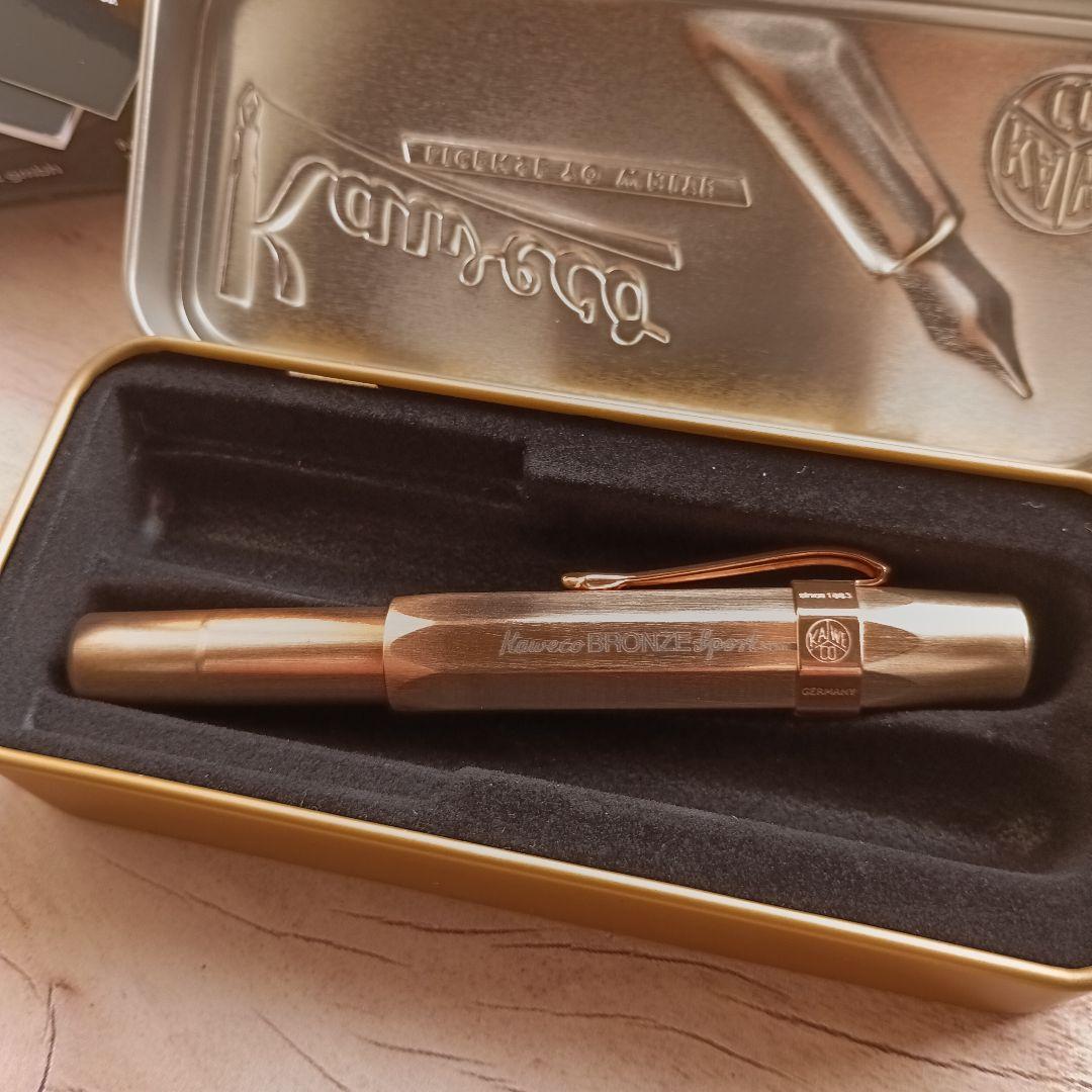 カヴェコ KAWECO ブロンズスポーツ万年筆 Mペン先 クリップ付き