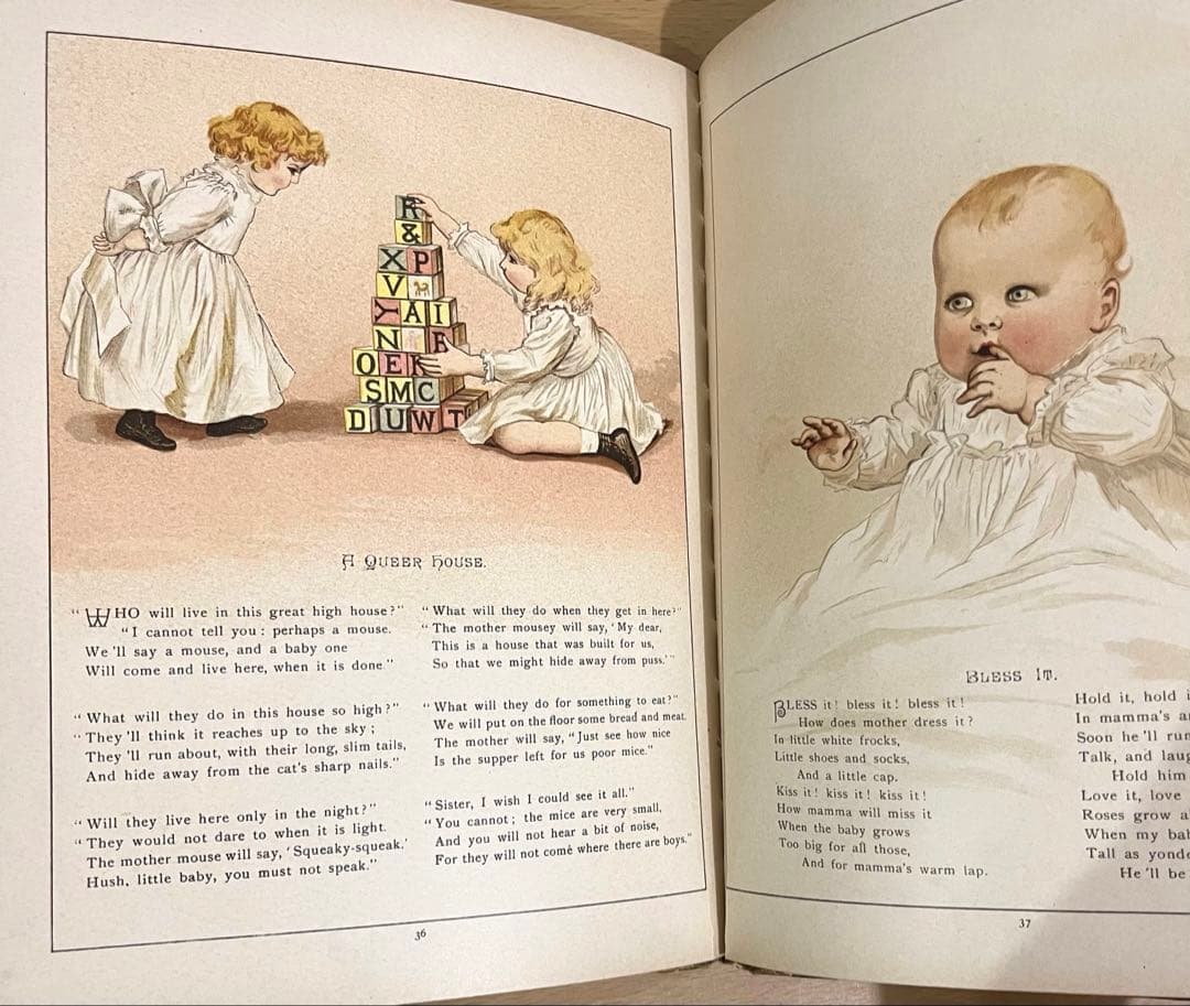 N o.380 希少 アンティーク 洋書 絵本 ビクトリアン 児童書 童謡