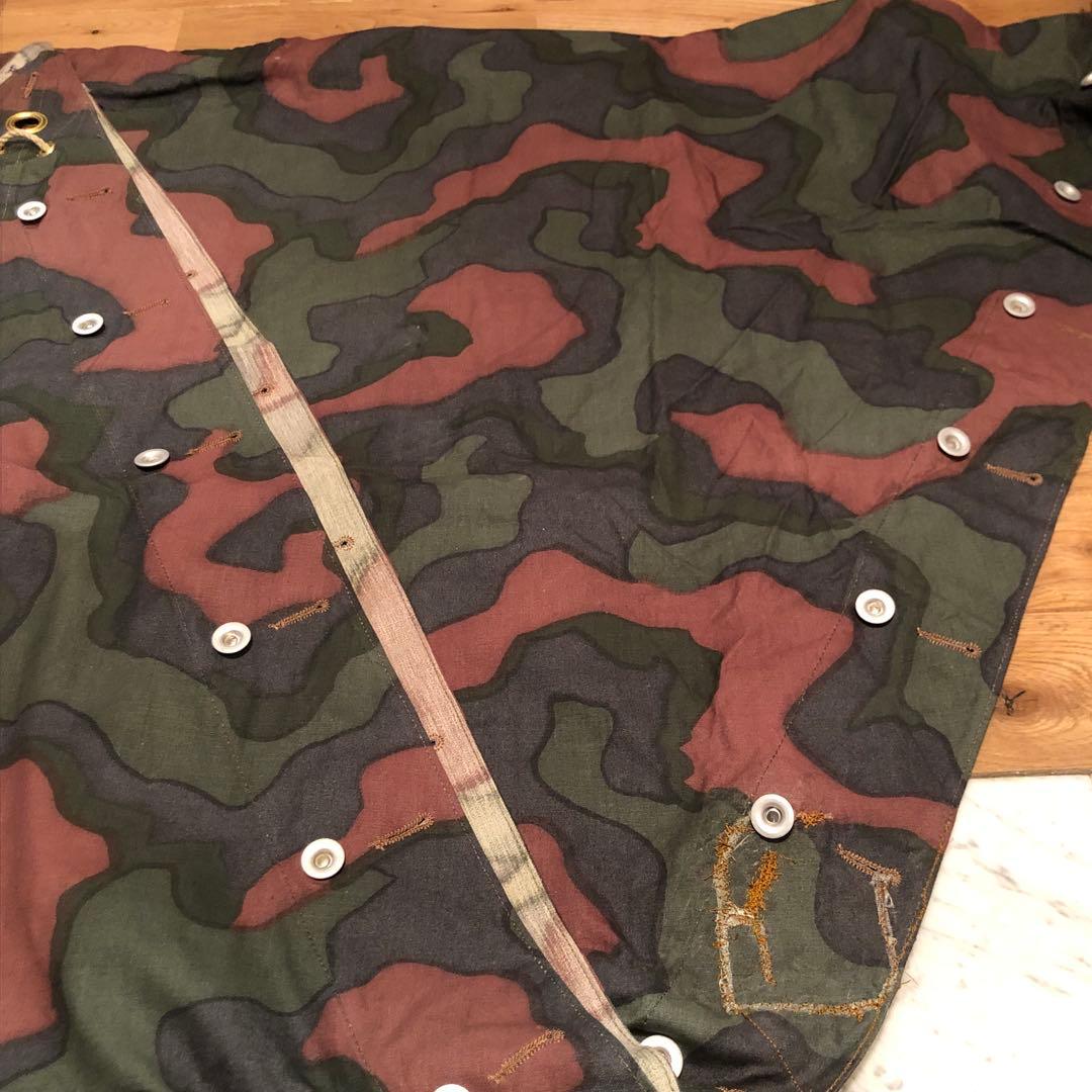【軍幕屋】Ｂ級品3枚+デッドストック1枚★ノルウェー軍カモⅡテント★ポール8本付