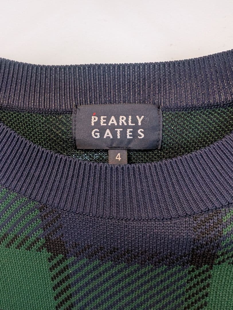 PEARLY GATES チェック柄セーター