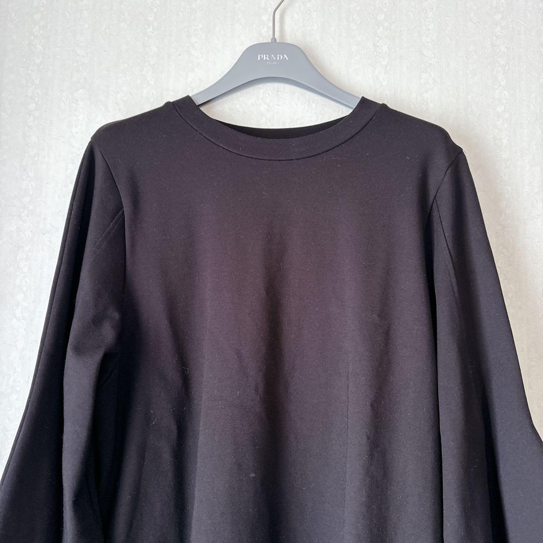 【極美品】HeRIN.CYE Ponte op 異素材ドッキングワンピース 黒