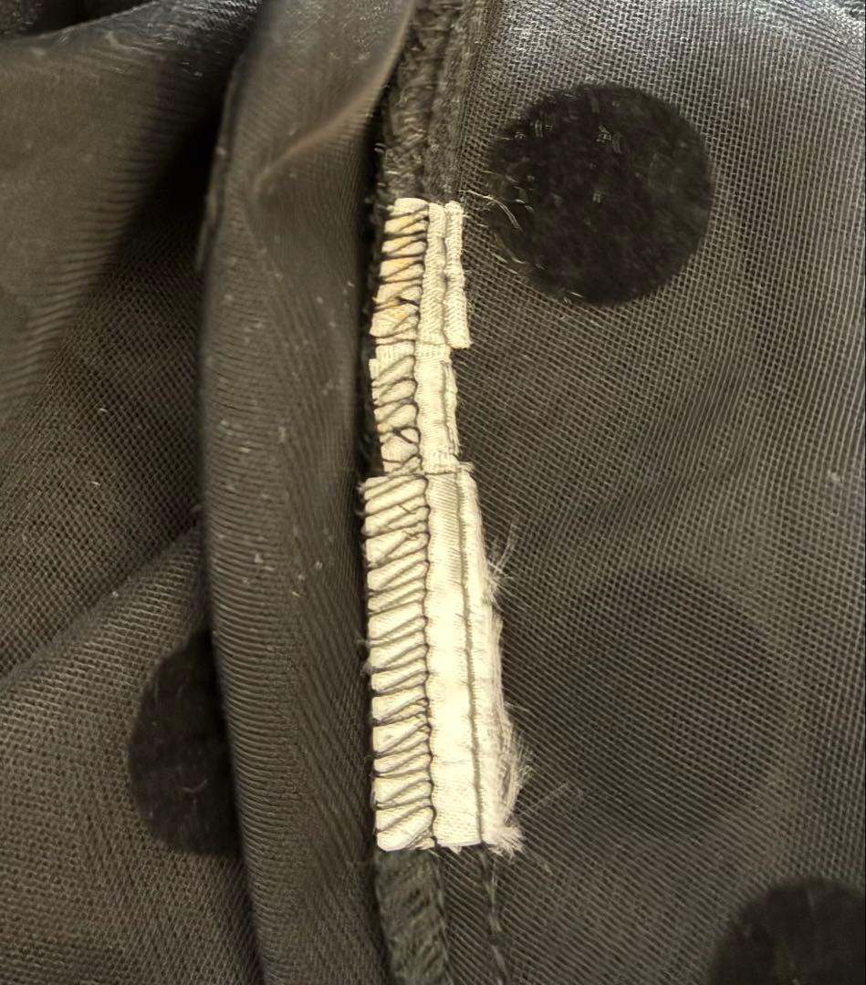 大人気完売品⭐︎リエンダ　ドットレースティアードワンピース　黒　S