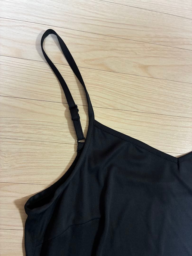 大人気完売品⭐︎リエンダ　ドットレースティアードワンピース　黒　S