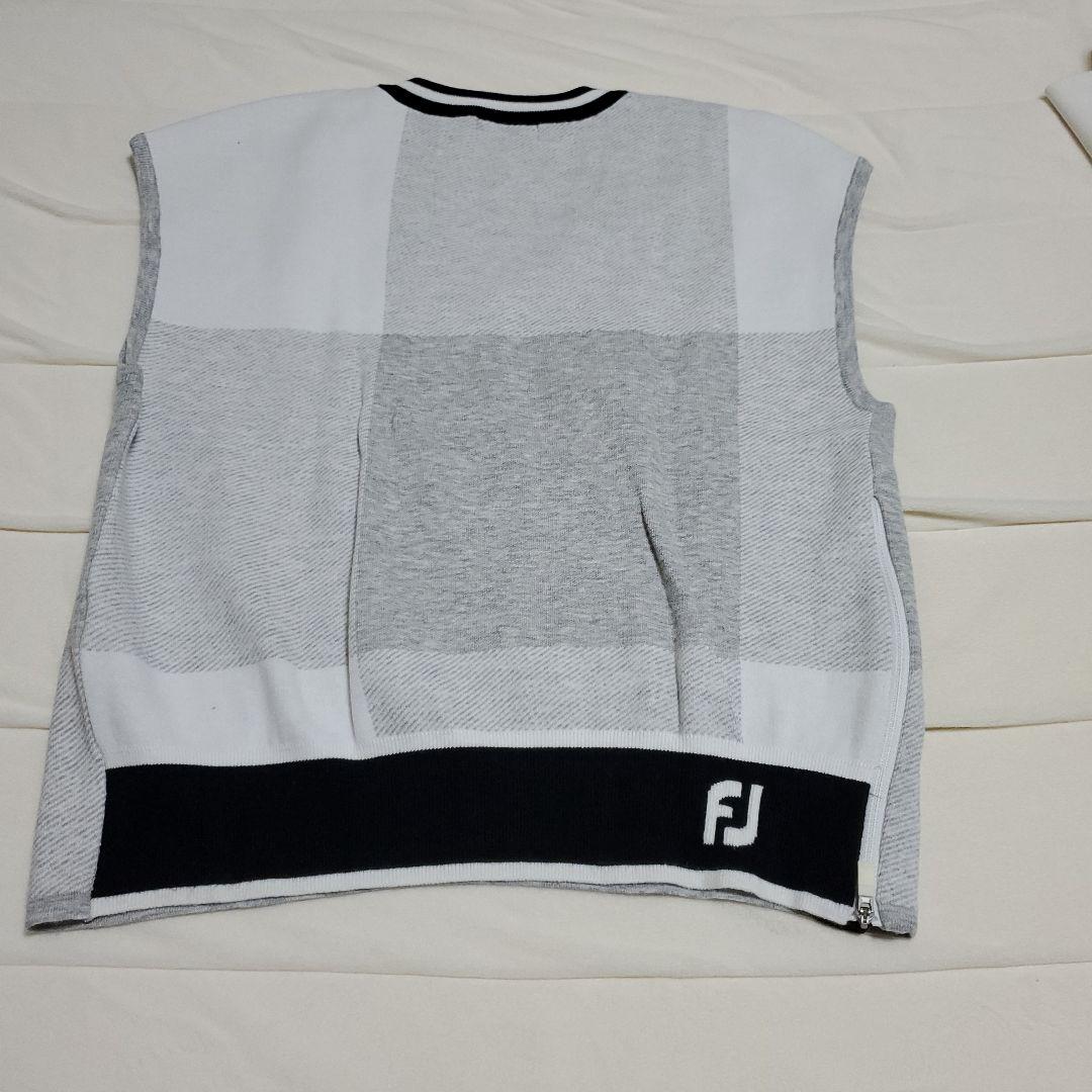 FJ レディース ゴルフ ベスト グレー/ホワイト