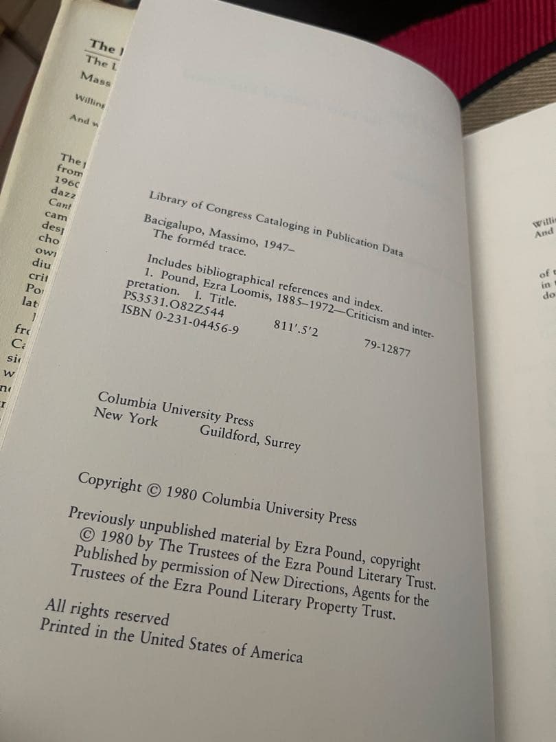 The Forméd Trace: Ezra Poundの詩