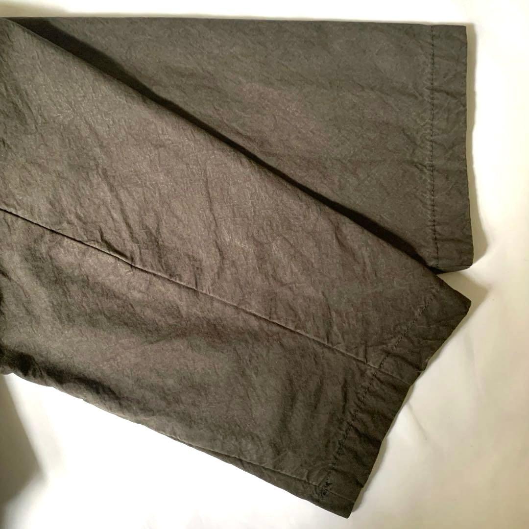 美品 ネストローブ 日本製 コットン スタンドカラージャケット グレー F