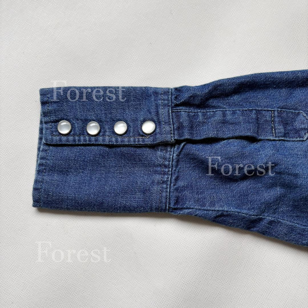 Wrangler ノーカラーデニムシャツワンピース　sizeFREE　SHIPS