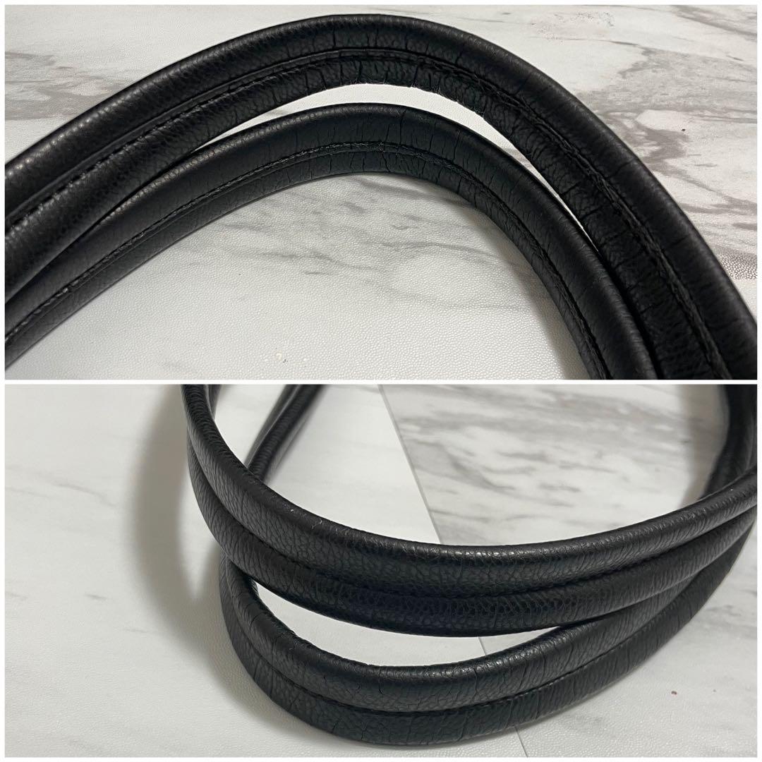 サマンサキングズ クルーナー レザートートバッグ 編み込み 黒 A4◎