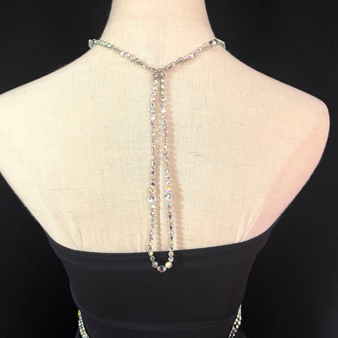 スワロフスキークリスタル使用の2連ネックレス　社交ダンス☆ベリーダンス