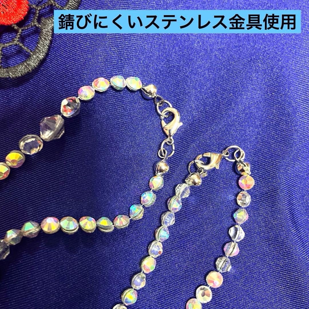 スワロフスキークリスタル使用の2連ネックレス　社交ダンス☆ベリーダンス