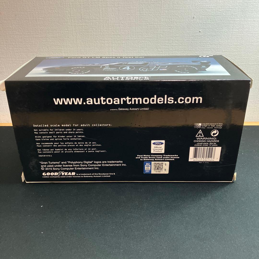 1/18 オートアート フォード GT LM スペックII テストカー