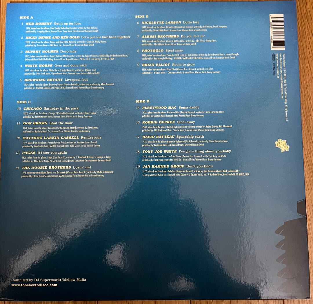 洋楽 2LP Too Slow to Disco Volume 1