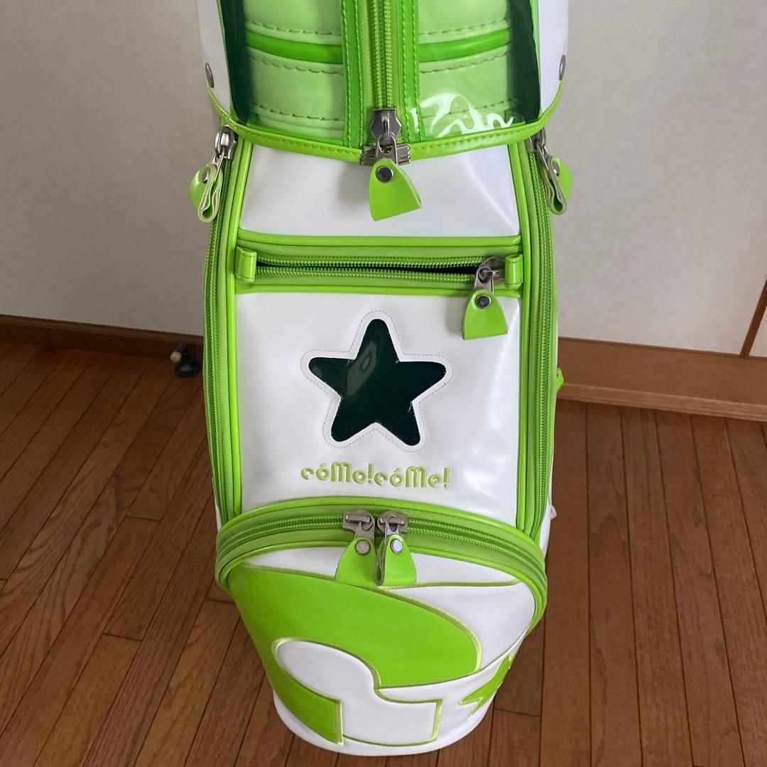コモコーメ　ホワイト グリーン ゴルフバッグ