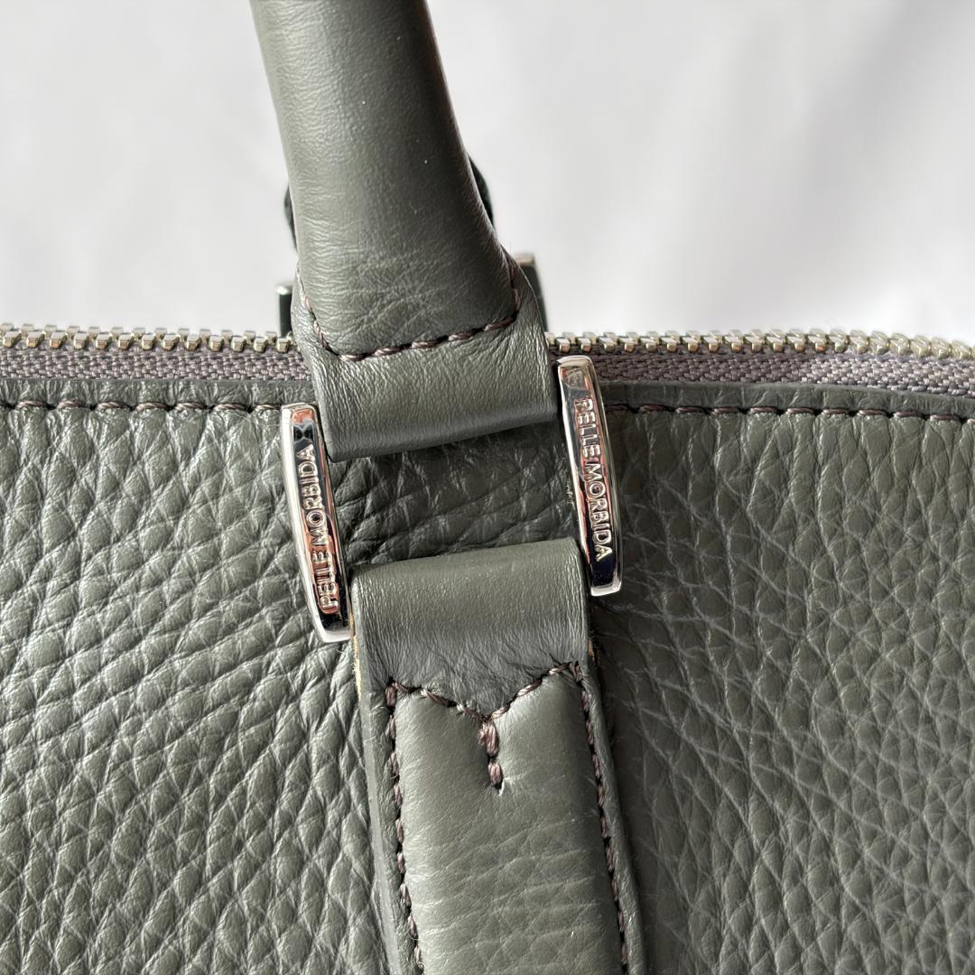 美品 ペッレモルビダ ブガッティ 2way レザーバッグ お洒落 グレー