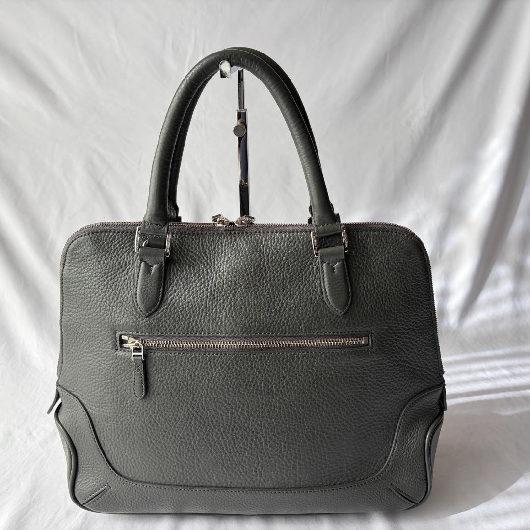 美品 ペッレモルビダ ブガッティ 2way レザーバッグ お洒落 グレー