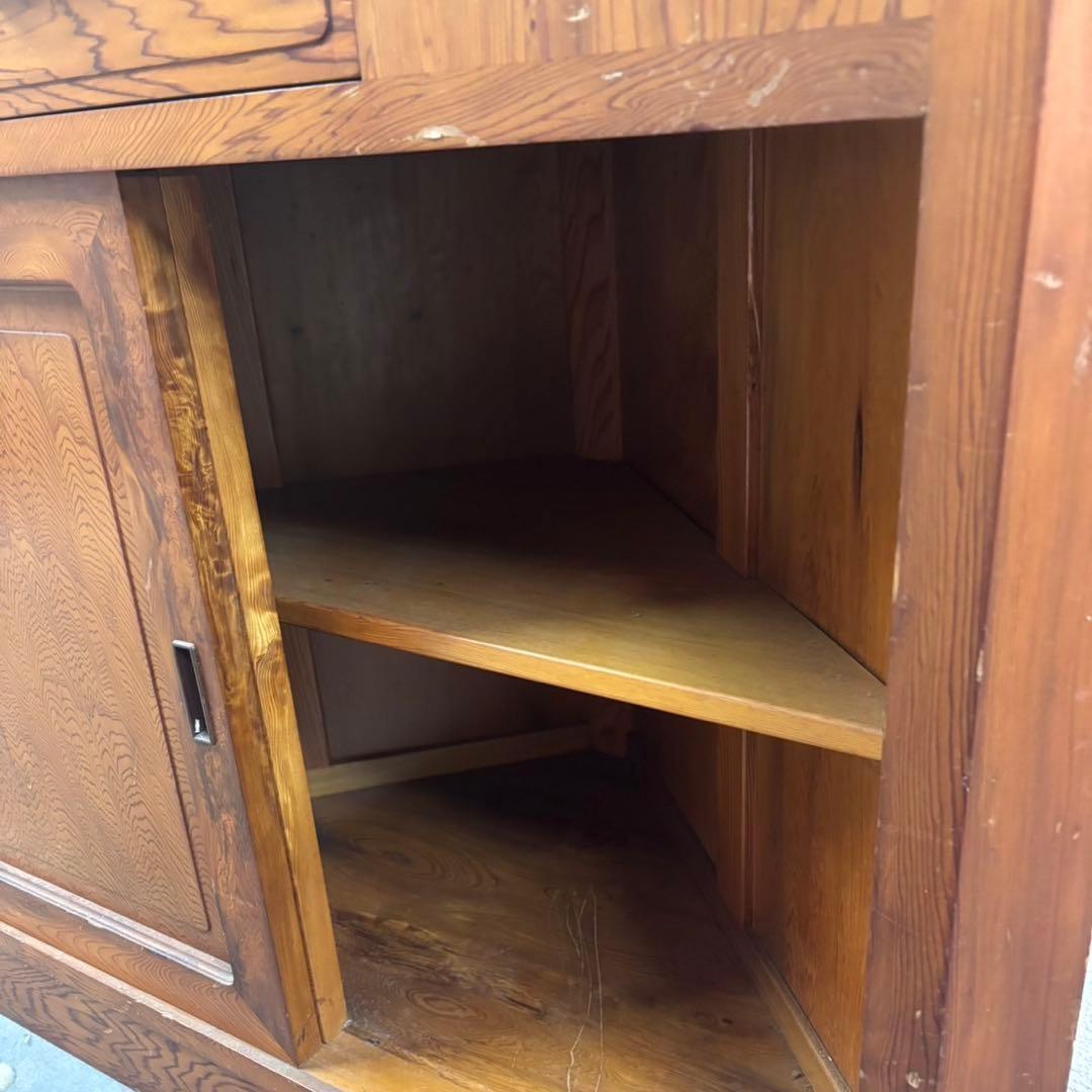 屋久杉 屋久島 コーナーキャビネット キャビネット 漆塗り うるし塗り 飾り棚