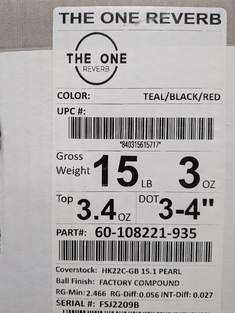 【美品プラグ済】エボナイト ザ・ワンリバーブ 15P