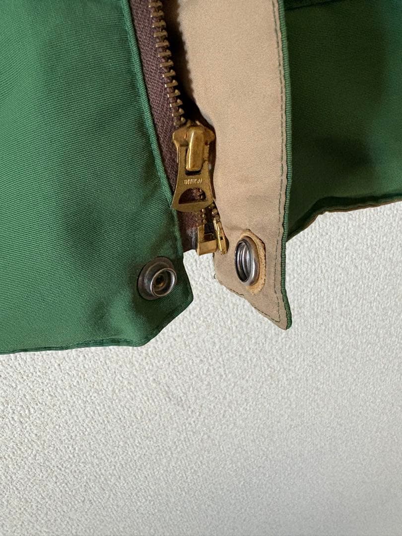 SUGAR CANE レザーヨーク ダウンベスト グリーン M