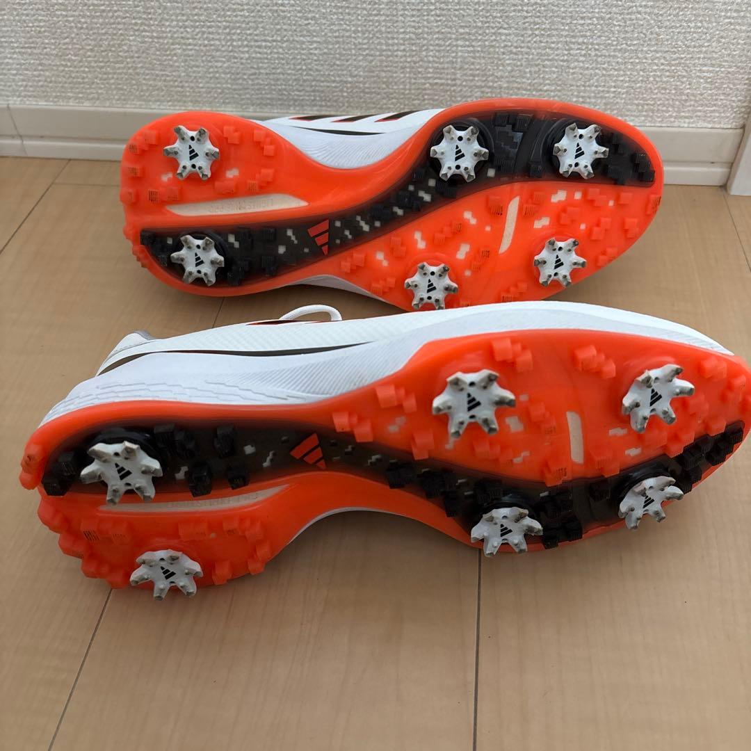 adidas ゴルフシューズ ホワイト/オレンジ