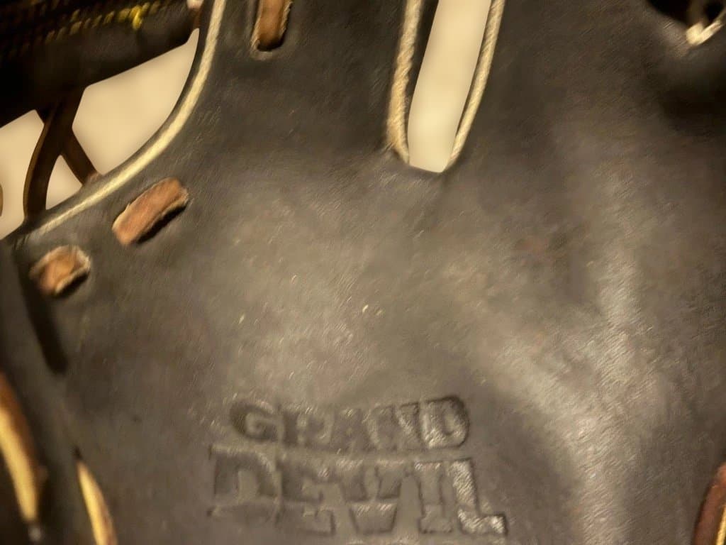 硬式トレーニンググラブとミニネット 　①グランドデビル1093ワールドペガサス製