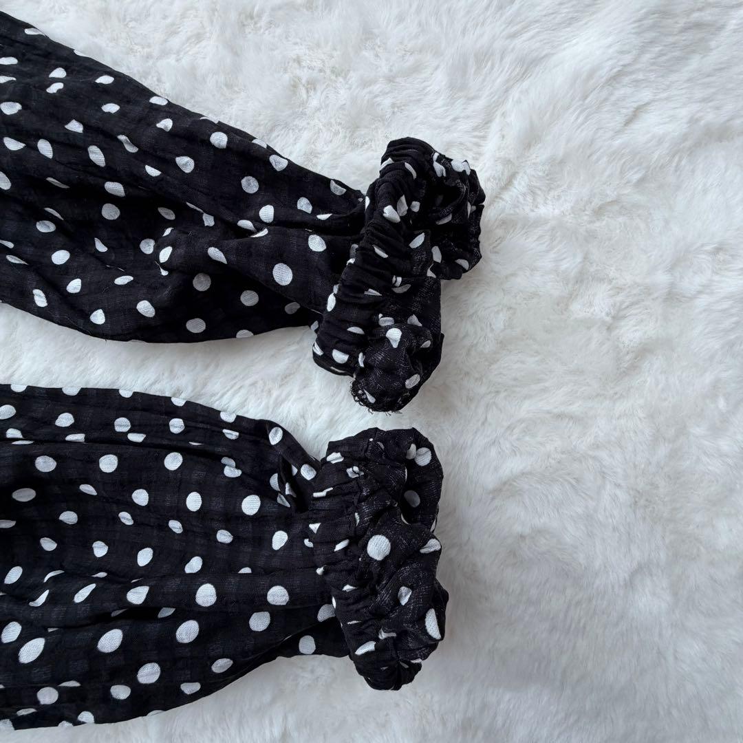 未使用級✨ビアズリー　ドットギャザーワンピース　サイズ1 Mサイズ 完売品