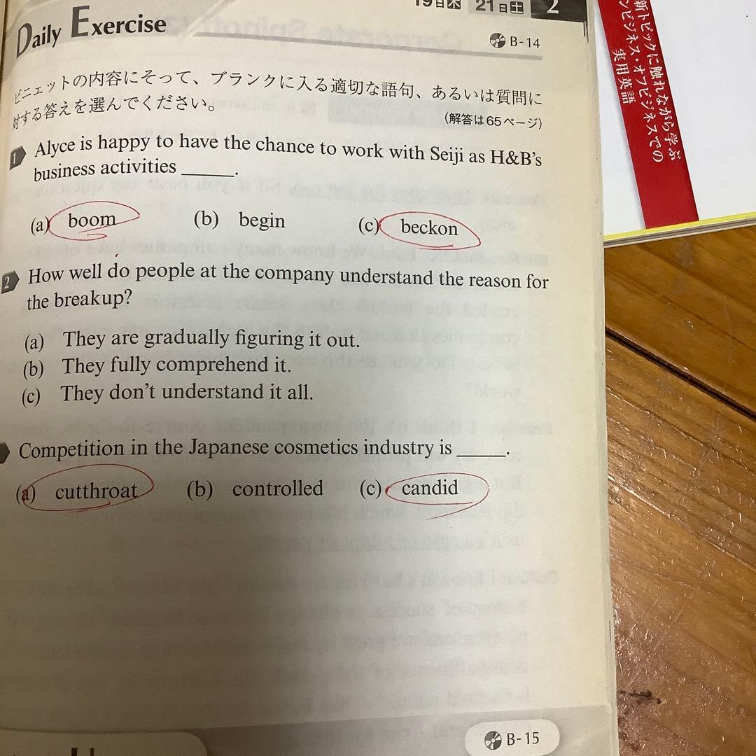 2012年度実践ビジネス英語　テキスト&CD