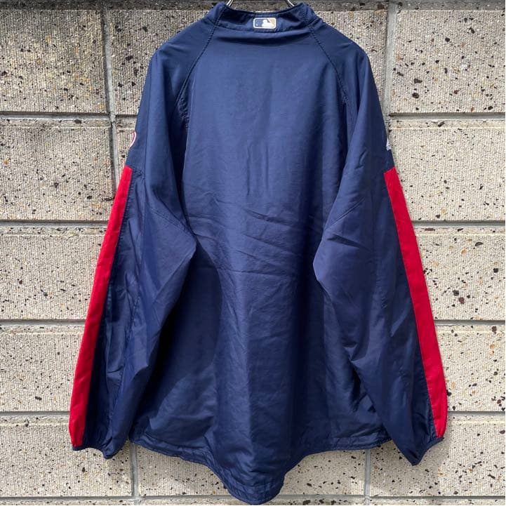 majestic × ワシントン ナショナルズ XL ハーフジッププルジャケット