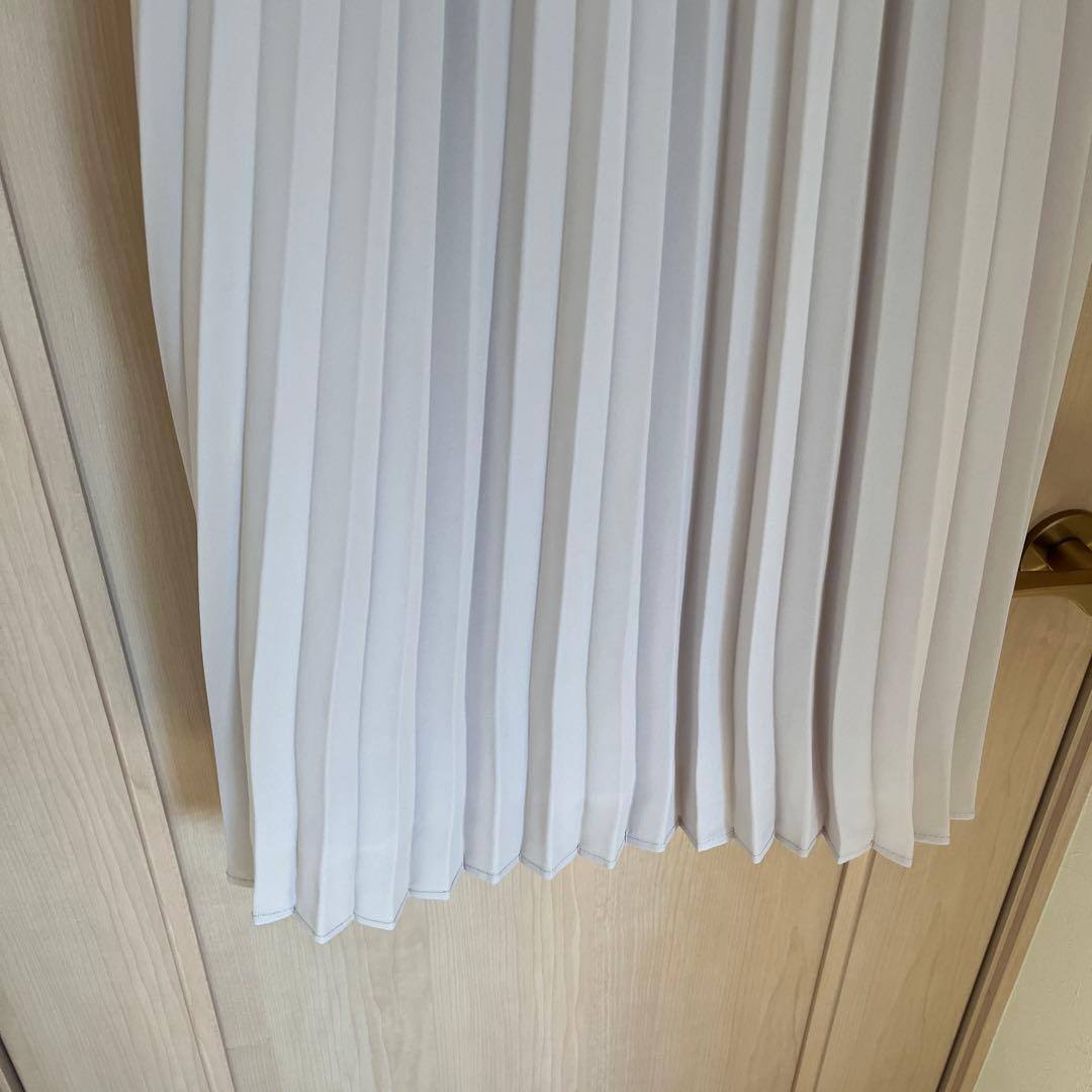 【美品】オペークドットクリップ　ジョーゼットプリーツワンピース　Ｍ