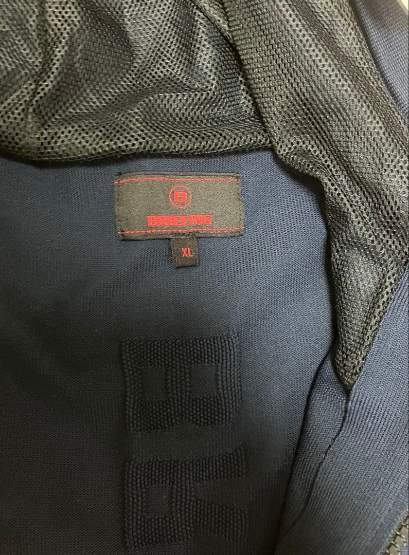 【美品】ブリーフィング ゴルフ ニットパーカ　XL BRIEFING ネイビー