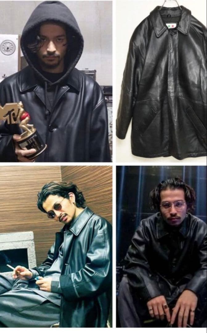 シープスキン本革カーコートL野村訓市カバーオール　コーチジャケット