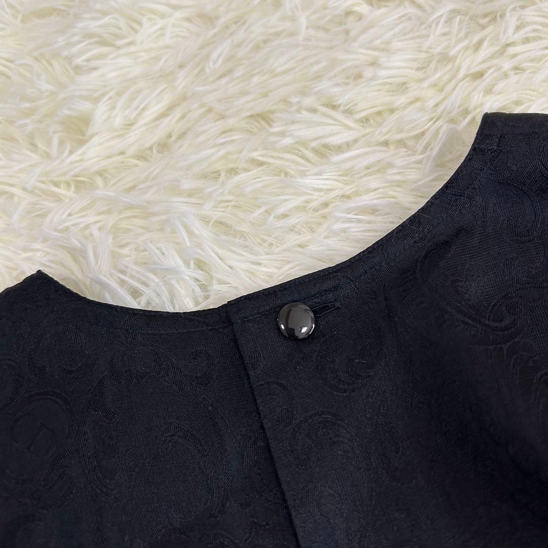 【Christian Dior】 CD シルク100% バックボタン ブラウス