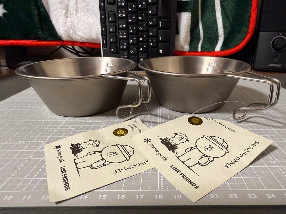 スノーピーク　 peak チタンシェラカップ　LINEフレンズ　2個