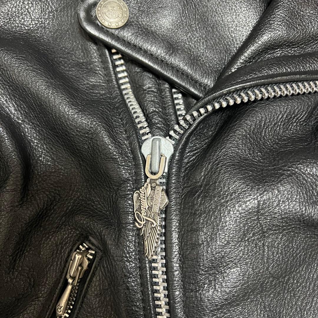 ヴィンテージ オリジナルハーレーダビッドソン レザーＷライダースジャケット 本革