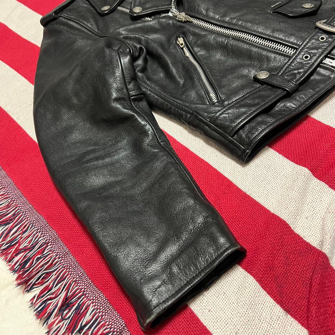 ヴィンテージ オリジナルハーレーダビッドソン レザーＷライダースジャケット 本革