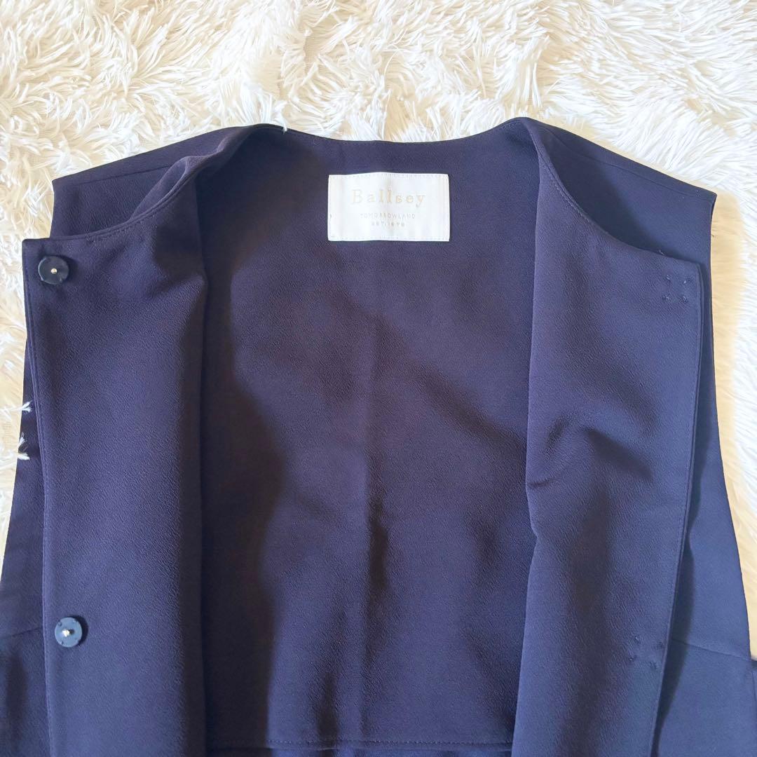 ボールジィ　23ss　ドライアムンゼン クルーネックロングジレ ネイビー 36