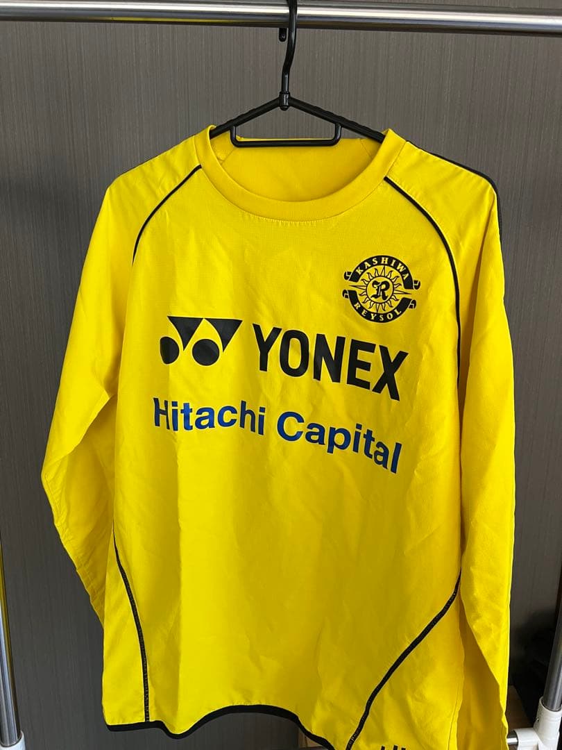 非売品YONEX 柏レイソル長袖シャツ イエロー Hitachi Capital
